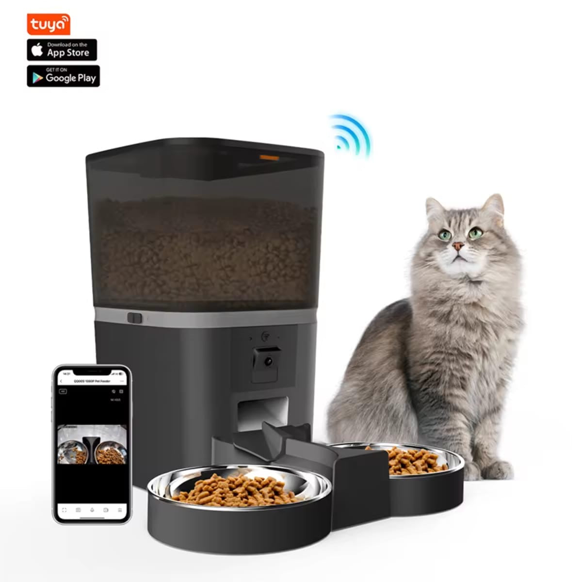DS Pet SmartFeeder™ | Caméra HD 1080P · WiFi · 6L