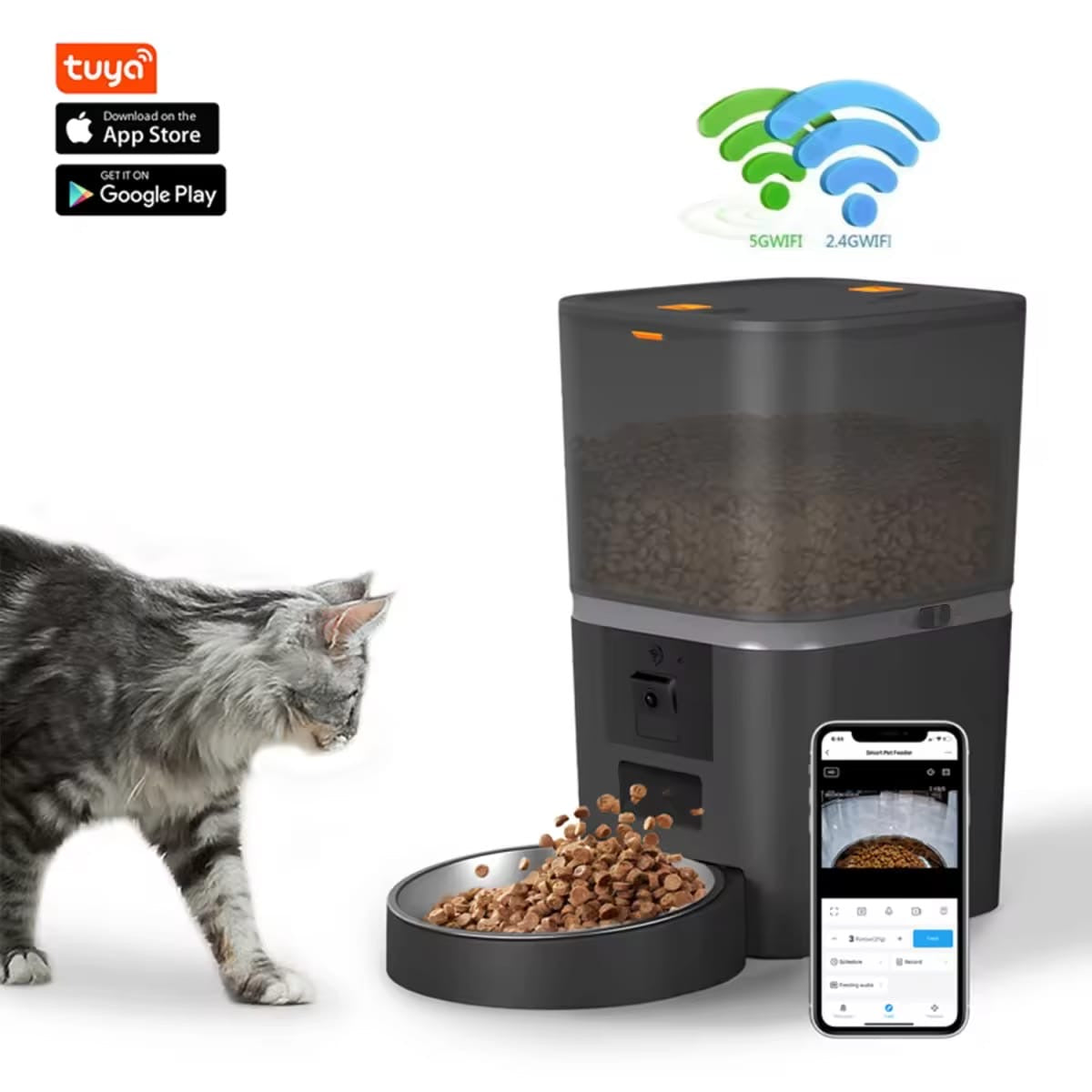 DS Pet SmartFeeder™ | Caméra HD 1080P · WiFi · 6L